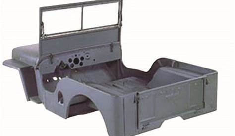 Omix-Ada (12001.07) – Body Tub Kit; Reproduction; Steel; 46-49 Willys CJ2A – 4WD PARTS