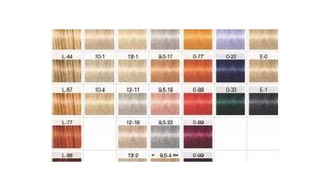 igora royal hair color chart