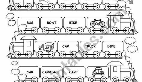My train (means of transport) - ESL worksheet by gabitza
