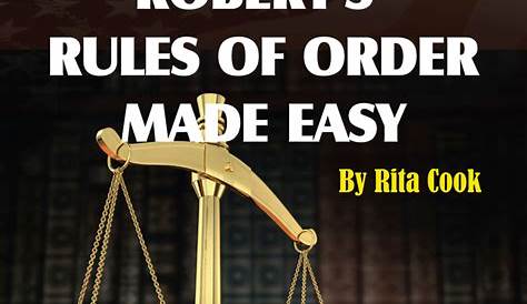 robert's rules of order summary chart