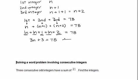 integer word problems worksheets