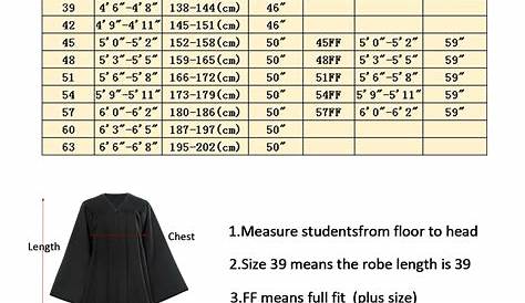 herff jones cap and gown sizing