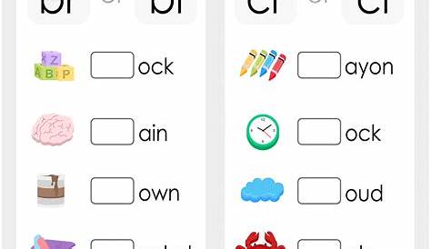 Consonant Blends Worksheet | Free Printable Puzzle Games