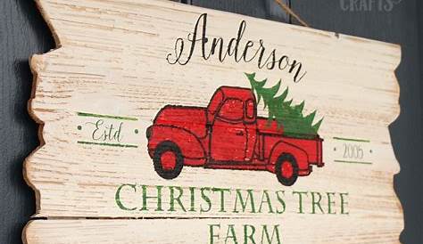 DIY Custom Christmas Tree Farm Sign - Cutesy Crafts