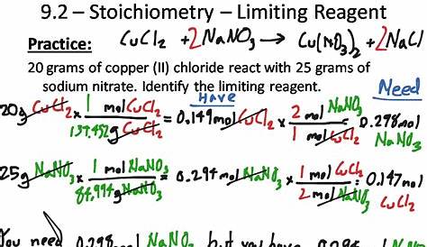 9.2 - Stoichiometry - Limiting Reagent | Science, Chemistry | ShowMe