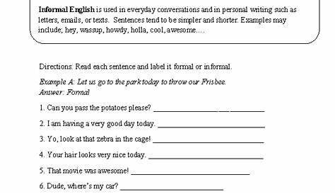 6th Grade Grade 6 English Worksheets With Answers – Kidsworksheetfun
