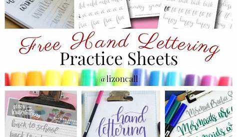 Free Hand Lettering Worksheets — Liz on Call