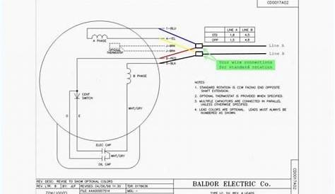 baldor electric motor wiring