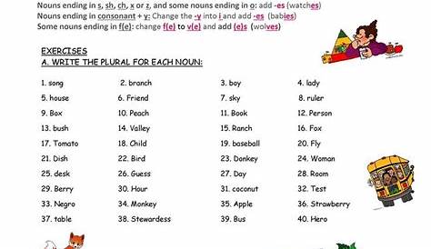 making plurals worksheet