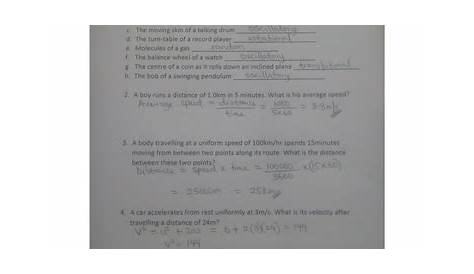motion matching worksheet answers