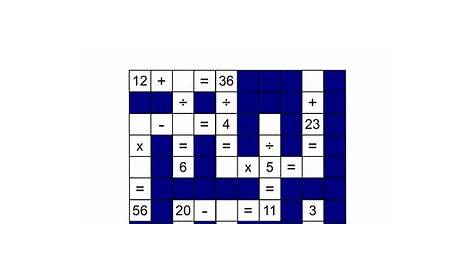 math crossword puzzles 4th grade