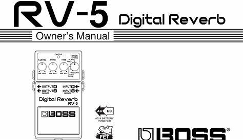 BOSS DIGITAL REVERB RV-5 OWNER'S MANUAL Pdf Download | ManualsLib