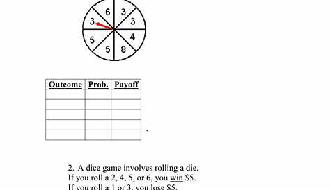 Probability And Statistics – Expected Value Worksheet — db-excel.com