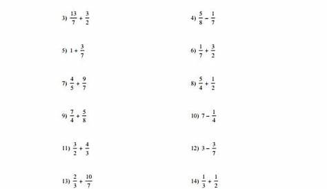 math worksheet adding and subtracting