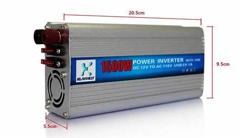 Klarheit 1500W Auto DC 12V – AC 110V Car Power Inverter – Best Power