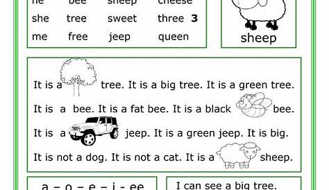 learn to read worksheets