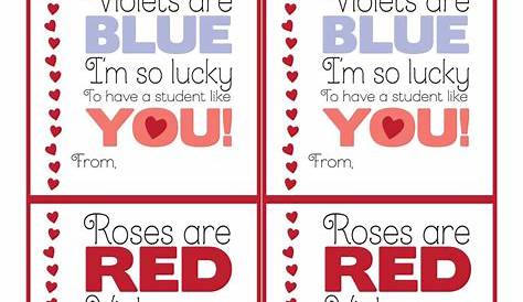 free printable valentines for students