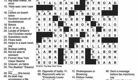 The New York Times Crossword in Gothic: 08.25.10 — B