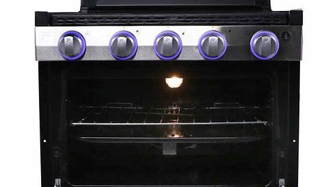 Furrion Propane RV Range with Glass Cover - 3 Burners - 17" Tall