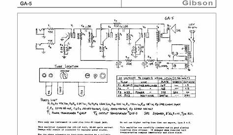 GIBSON GA-5 SCHEMATIC Service Manual download, schematics, eeprom