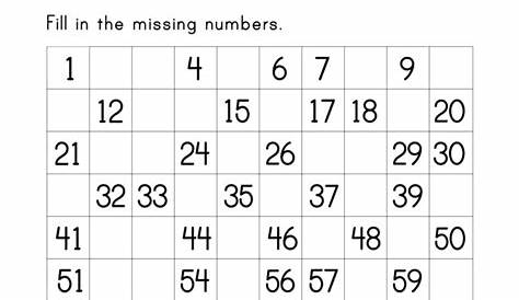 hundred chart with missing numbers