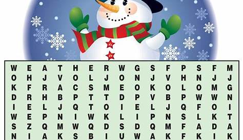 winter word searches printable