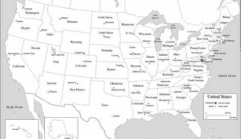 printable united states map labeled