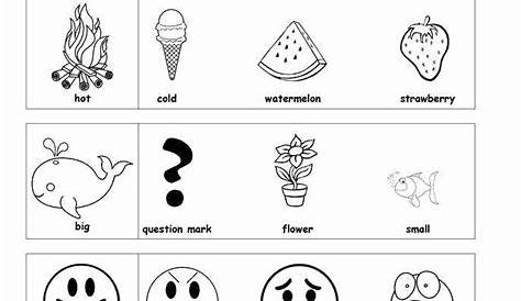 opposites worksheets for kindergarten