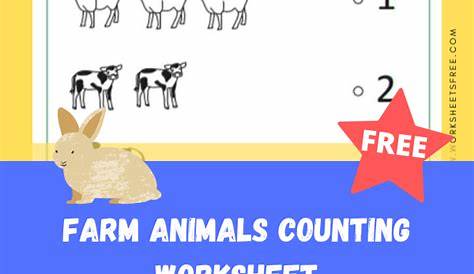 Farm Animals Counting Worksheet | Worksheets Free