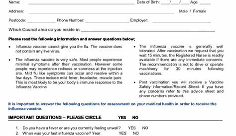 55 Vaccine Consent Form Templates free to download in PDF