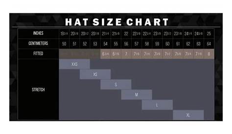 the game hats size chart