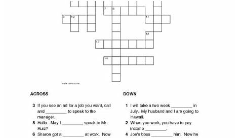 workers rights practice worksheet crossword puzzle