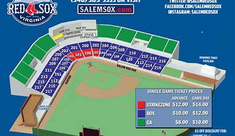 Seating Chart | Salem Red Sox Haley Toyota Field