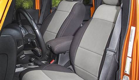 Rugged Ridge 13215.09 Seat Cover Kit, Front, Neoprene, Black/Gray; 11