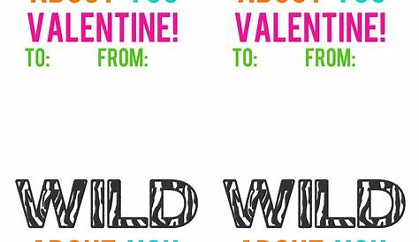 wild about you valentine printable
