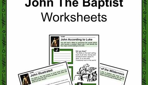 john the baptist worksheets
