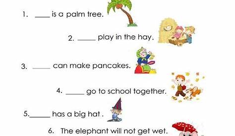 Pronoun Worksheets for Kindergarten Free Pronoun Worksheets for