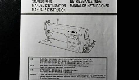 Juki DDL-8700 Instruction Manual Multiple Language | eBay