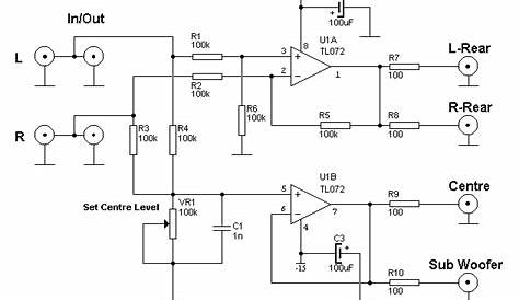 Surround Decoder - Electronic Circuits, TV Schematics, Audio
