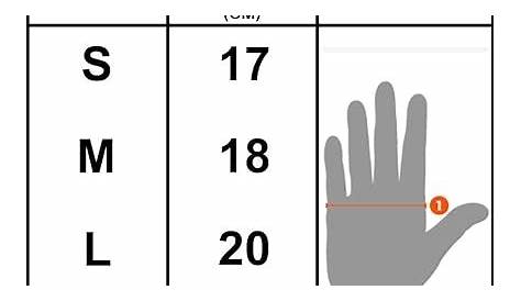 mens golf glove size chart