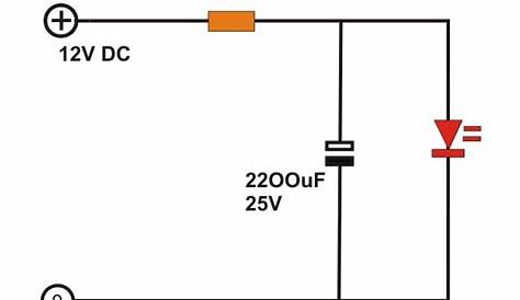capacitor circuit diagram with led