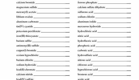 formula and nomenclature worksheet answers