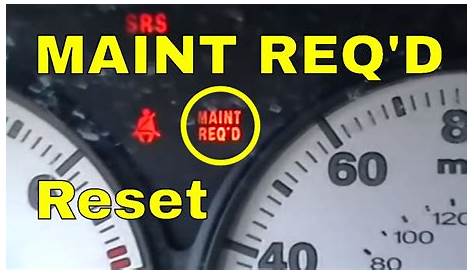 Honda civic maint reqd light reset maintenance required - YouTube