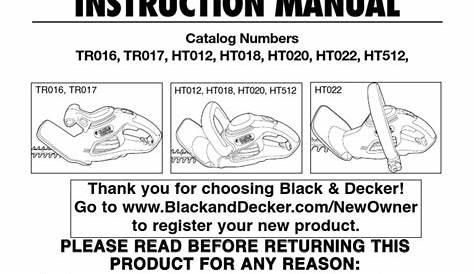 Black and Decker Hedge Trimmer Manual | Electrical Connector