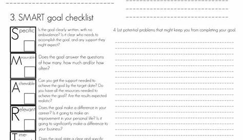 4 Free Goal Setting Worksheets – FREE Forms, Templates and Ideas to