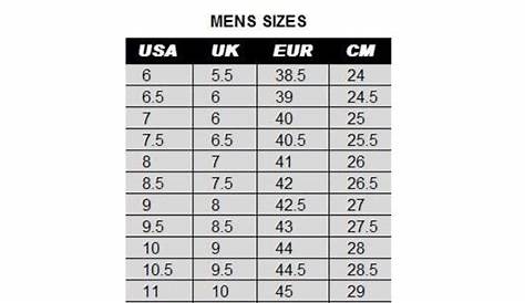 Air Force 1 Sizing Chart - Airforce Military