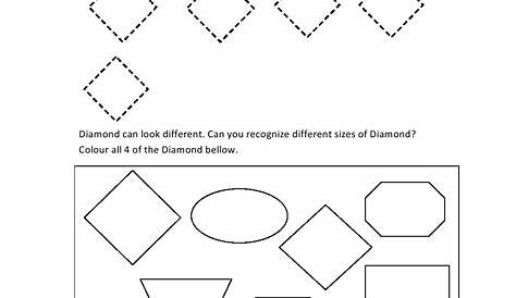 8 Best Images of Diamond Worksheets For Preschoolers - Diamond Shape