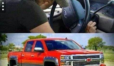 Ford vs chevy | Ford jokes, Truck memes, Chevy quotes