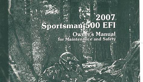polaris sportsman 500 owners manual