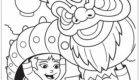 Chinese New Year Dragon Coloring Page - Free Printable Coloring Pages